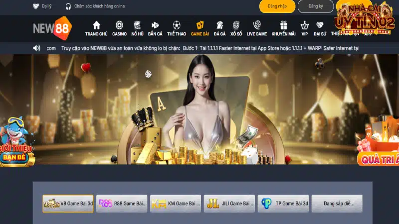 NEW88 thưởng game bài cực cao