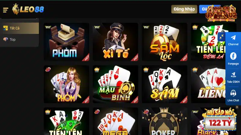 Nhà cái game bài đổi thưởng LEO88