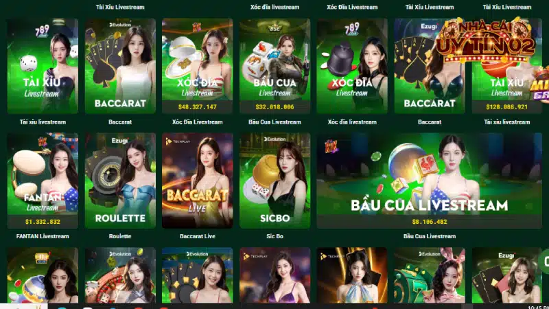 Nhiều game Casino Online hay