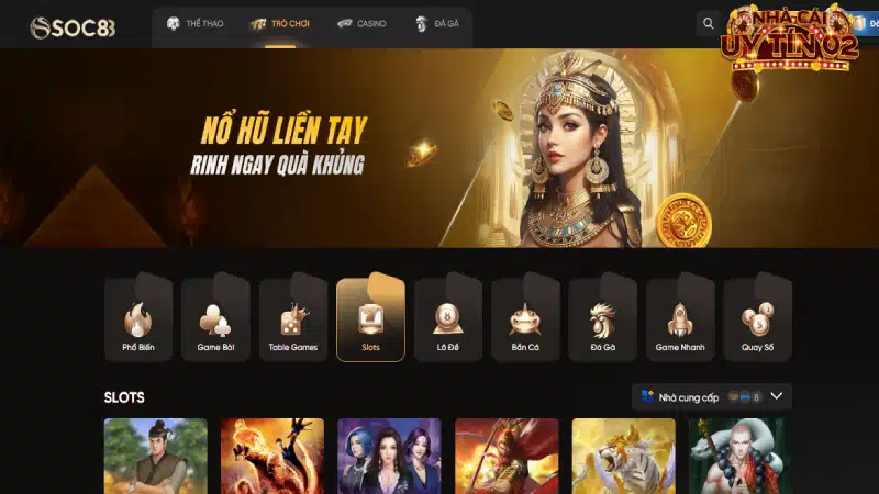 SOC88 là nhà cái nổ hũ uy tín