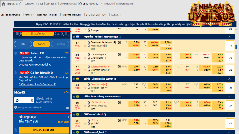 Tìm hiểu về kèo xiên